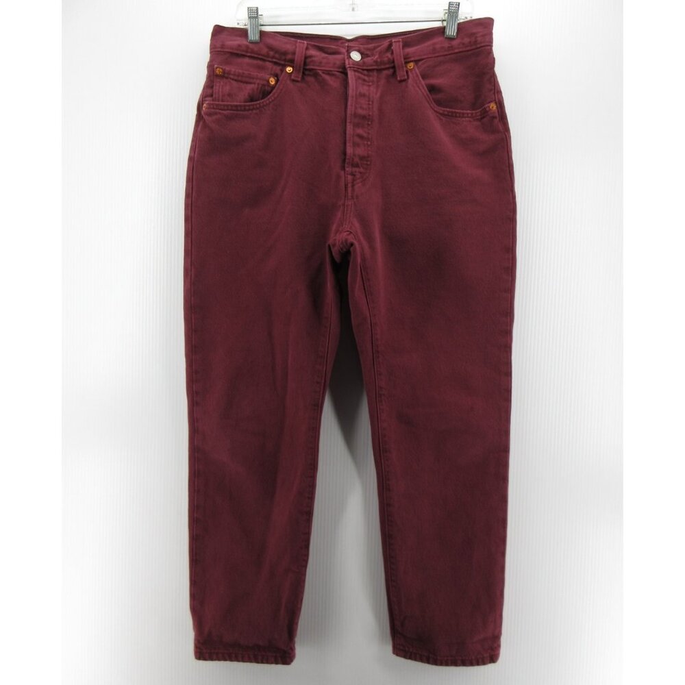 Levis 501 Jeans 33 Premium Big E Button Fly Red Tab Logo Denim Pants